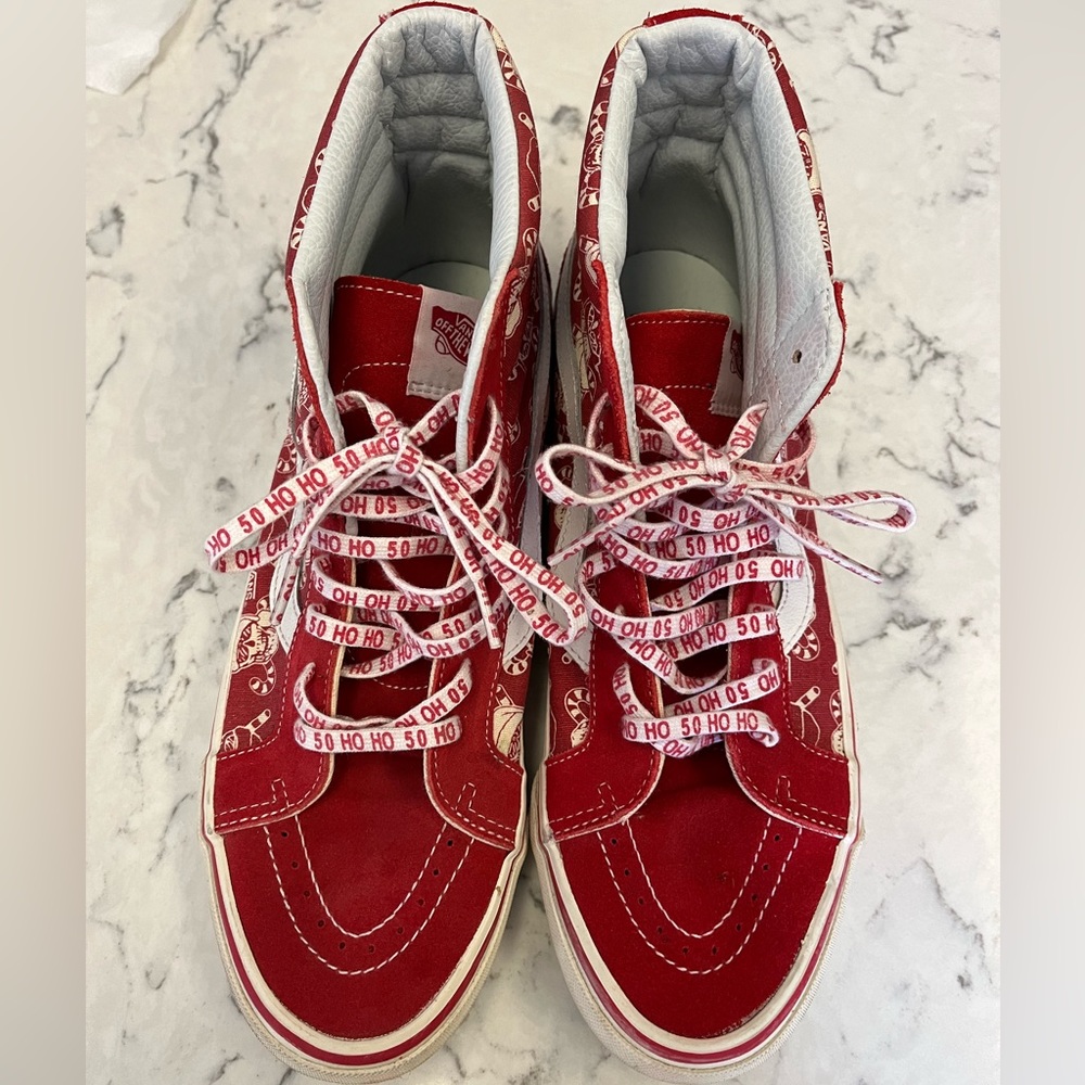 Vans Sk8-Hi Holiday shoe-2016 Van Doren Christmas Collection-RARE Mens Size 12.